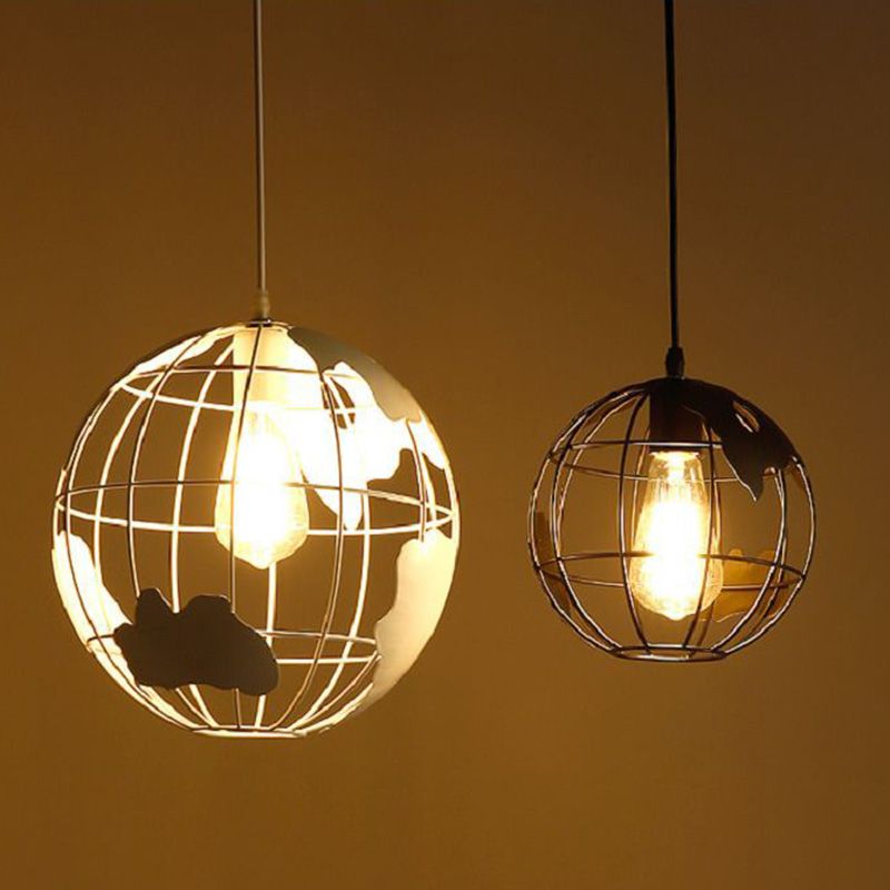 Luz de colgante colgante de metal globe accesorio de iluminación colgante de estilo moderno para dormitorio