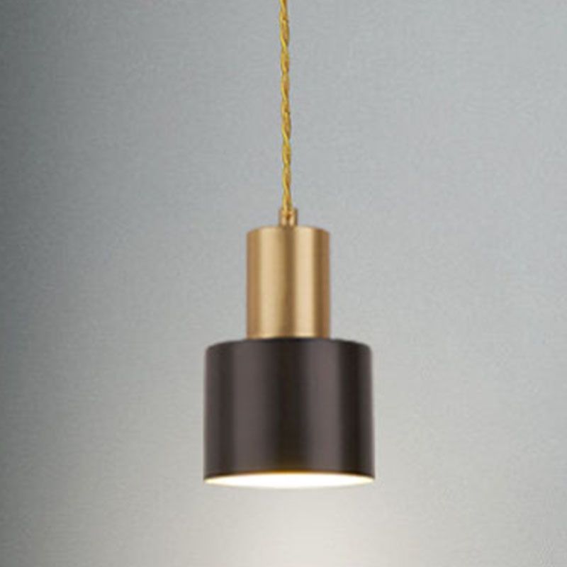 Contemporary Pendant Lights, Industrial Metal 1-Light Milk Can Pendant Light Fixture