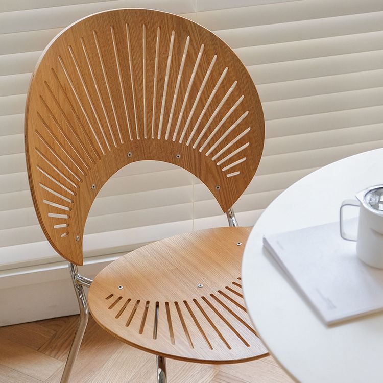 Zeitgenössischer Stil Metal Stuhl Set Open By Side Küche Esszimmerstühle