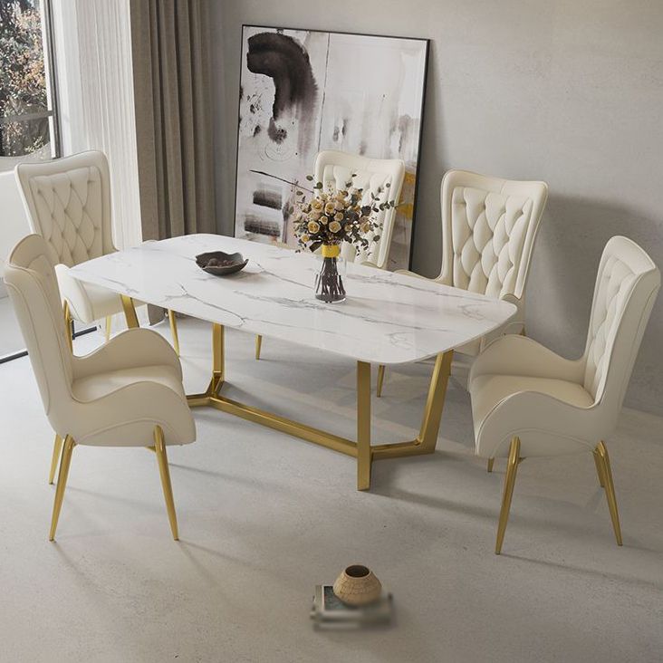 Nordic Style Metal Speisezimmer Sessel Flügelback Side Stuhl für den Heimgebrauch