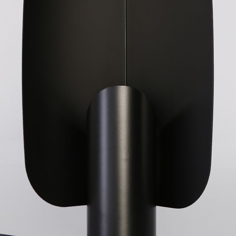 Beveled Tubular Table Lamp Simple Metal 1-Light Bedroom Night Lighting with Curved Panel