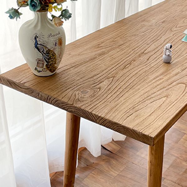 Solid Wood Base Table Rectangle Dining Table for Kitchen Dining Room