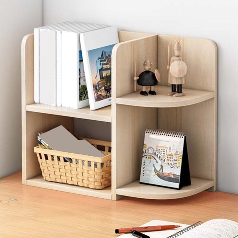 Closed Back Bookshelf Engineered Wood Contemporary Bookcase with Shelves