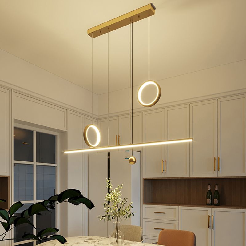 3 Light Geometric Island Lights Contemporary Island Lighting Metal Island Ceiling Light