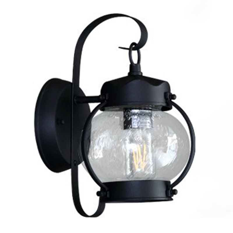 Stile industriale Luci di applique da parete geometrica Metal 1 illuminazione a monte della parete leggera in nero