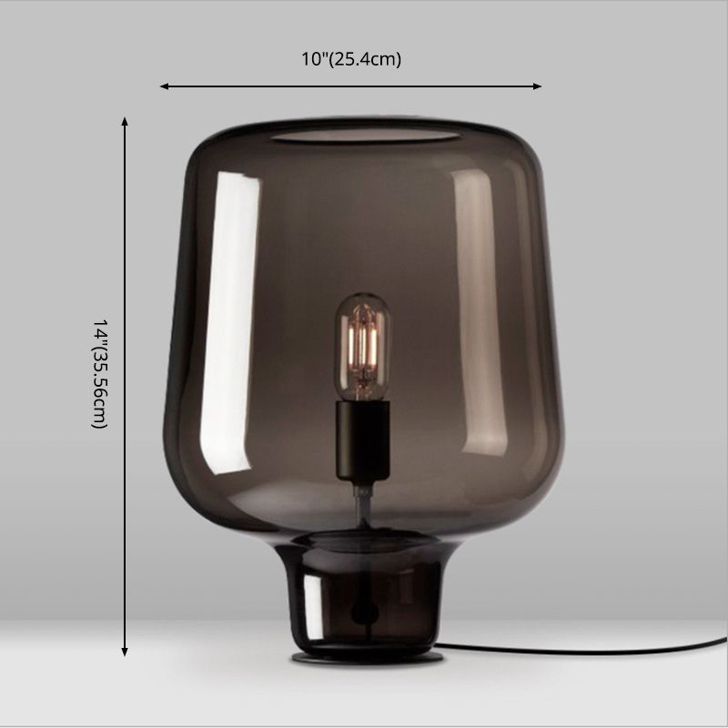 Lámpara de mesa geométrica de estilo posmoderno vidrio 1 sala de estar de la sala de estar luz