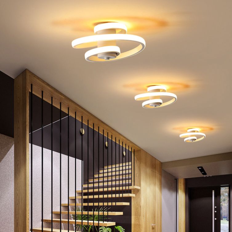 Silice Gel DEL Ceiling Light in Modern Simplicity Aluminium Flush Mount for Living Room