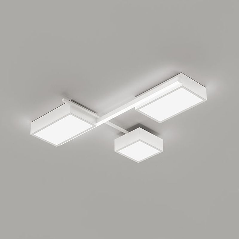 Éclairage encastré contemporain Plafonniers encastrés à LED multi-têtes noirs