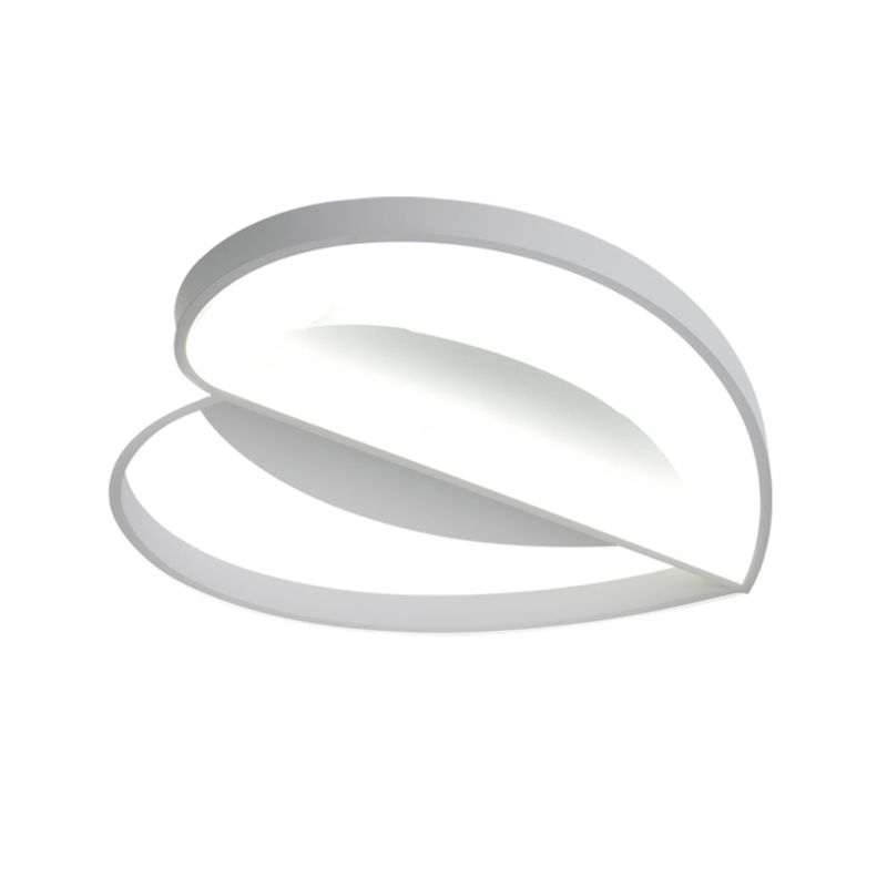 Splicing Heart Shape Flushmount Einfache weiße LED-Unterputzleuchte aus Acryl für Schlafzimmer, 19"/21" breit