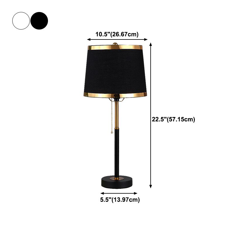 Nordic Metal Table Lamp 1 Light Desk Lamp with Natural Burlap for Bedroom