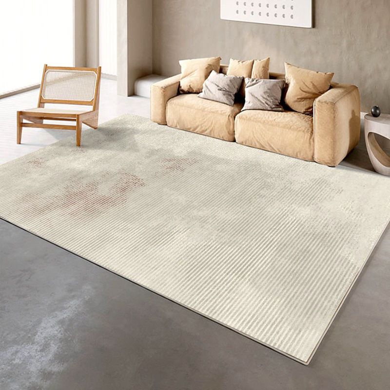Tapis graphique en polyester moderne gris clair tapis de support sans glissement pour le salon