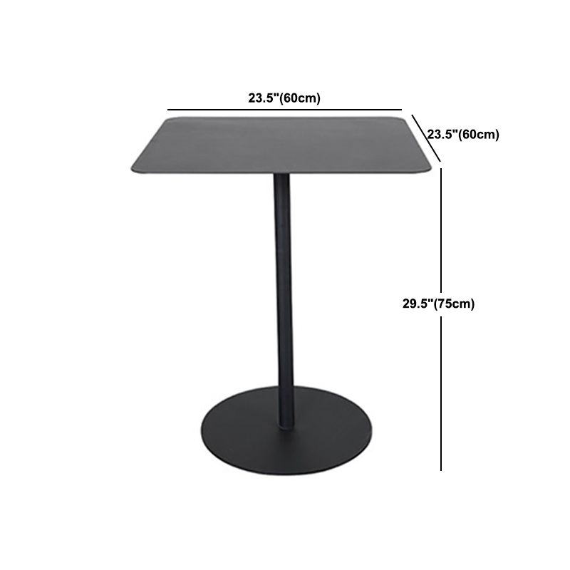 Medieval Modern Style Pedestal Base Round/square Metal Table Black Side Table