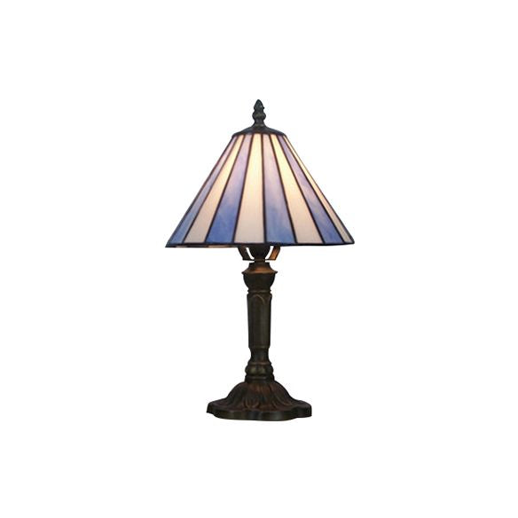 1 scrivania conica leggera Light Tiffany Simple Style Distanza di vetro in blu per l'illuminazione della camera da letto