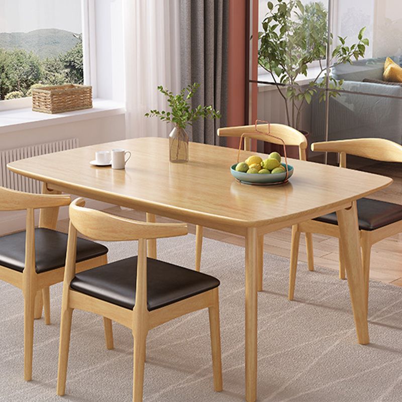 Solid Wood Dining Room Table Modern Dining Table for Kitchen