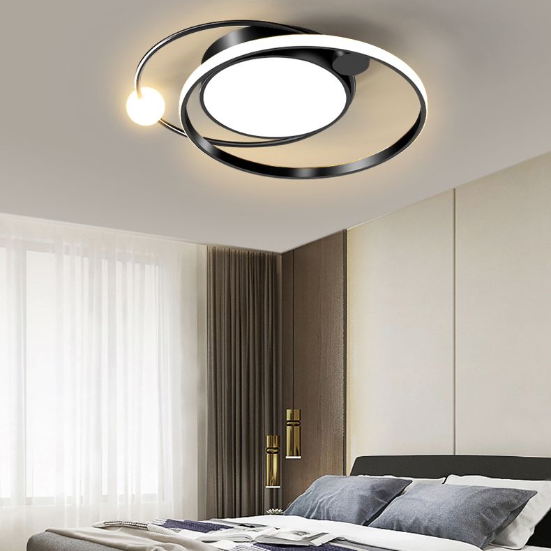 Nouveau Plafonnier LED encastré en fer moderne, forme ronde, plafonnier pour chambre à coucher,