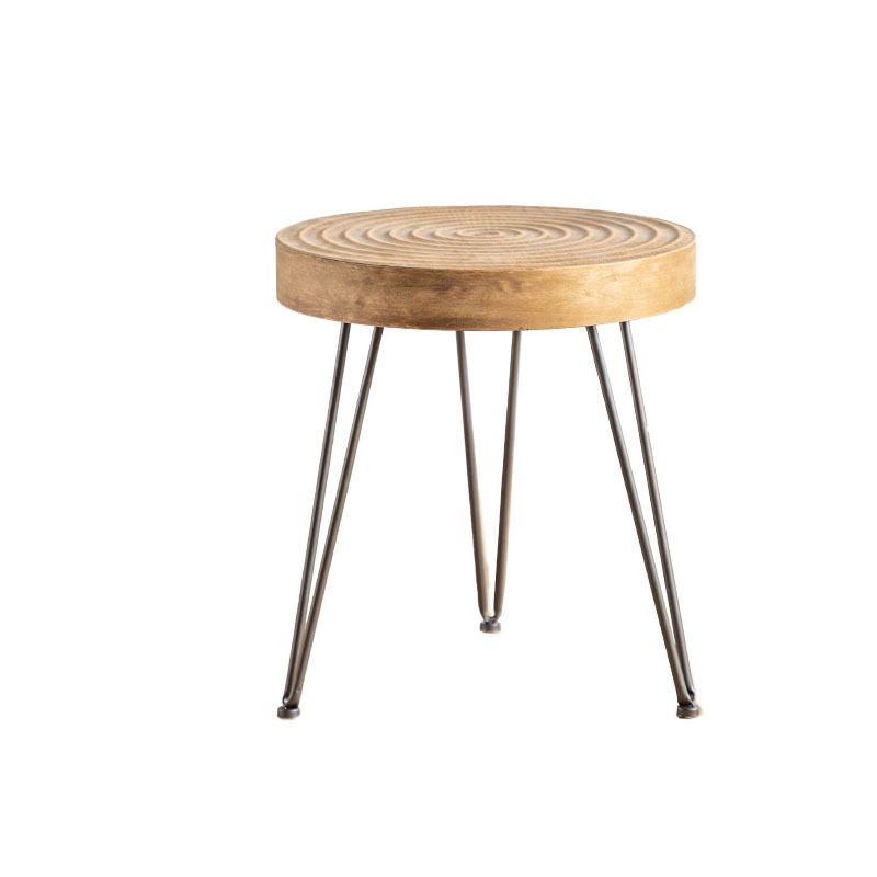 Rustic Style Coffee Cocktail Table 3 Legs Wooden Round Coffee Table