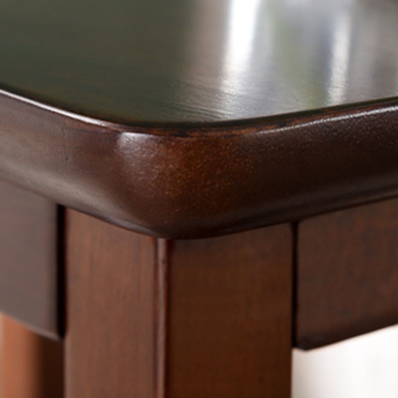 Rectangular Coffee Table with 4 Legs in Wood/black/walnut Rubber Cocktail Table