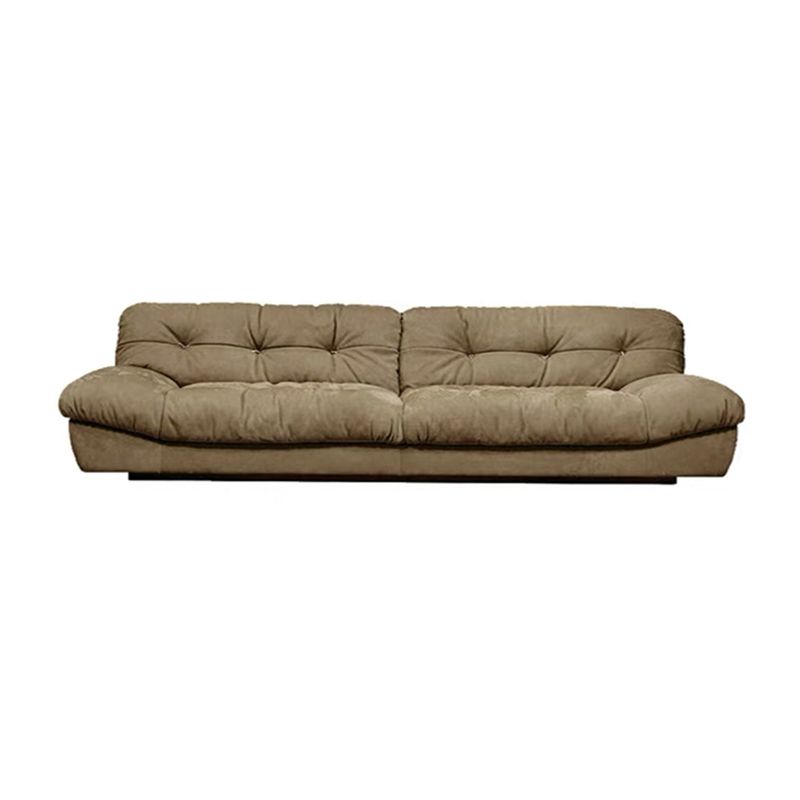 Contemporary Armless Settee Tufted Split-Back Living Room Sofa