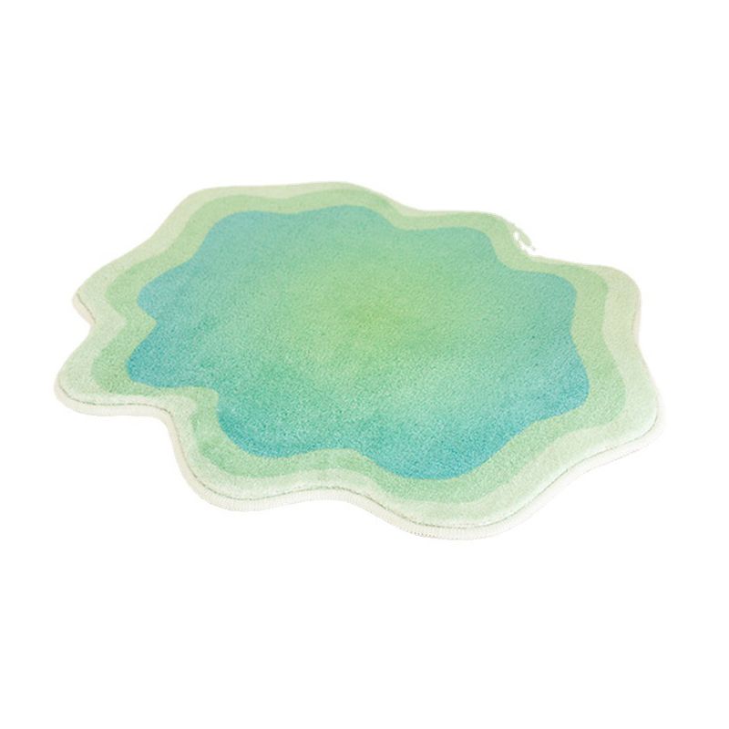Green Casual Rug Polyester Gradient Ramp Rug Washable Rug for Home Decor