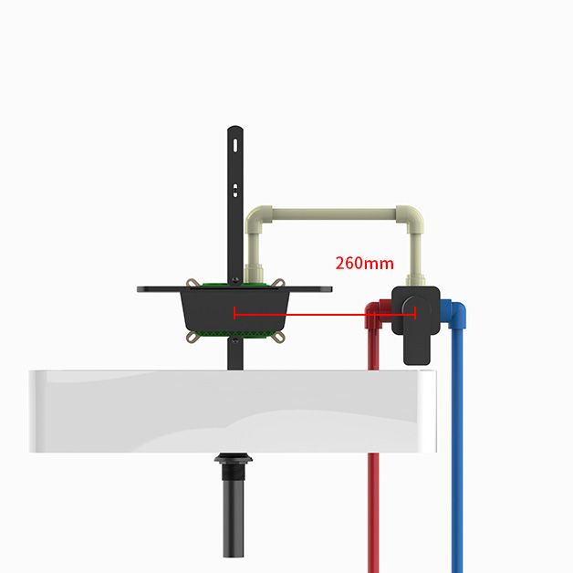 Modern Bathroom Faucet Copper Wall Mounted Fixed Bathroom Faucet