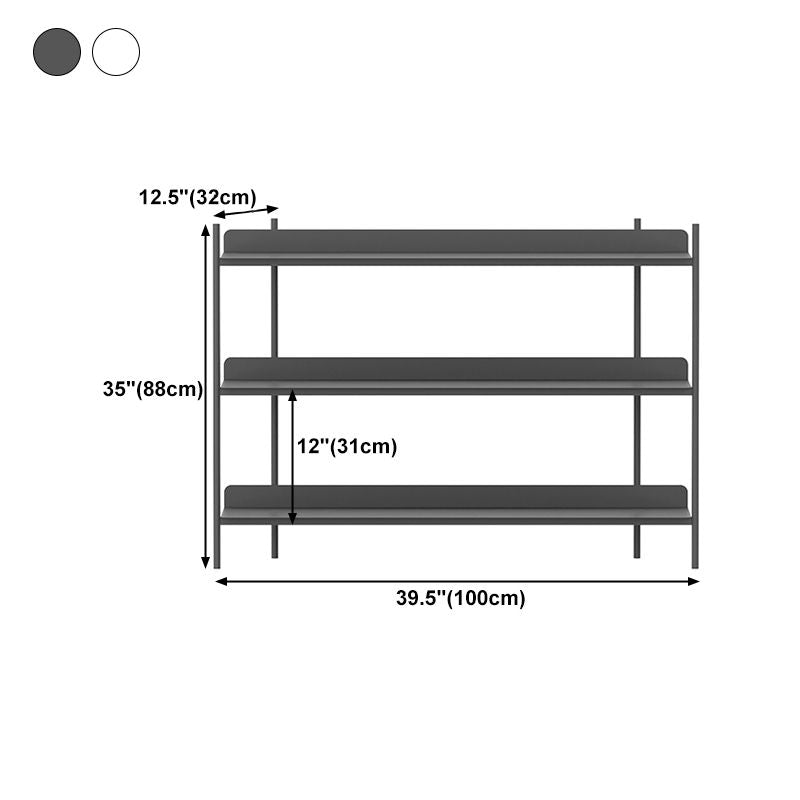 12.60"W Bookcase Contemporary Style Open Back Bookshelf for Home Office