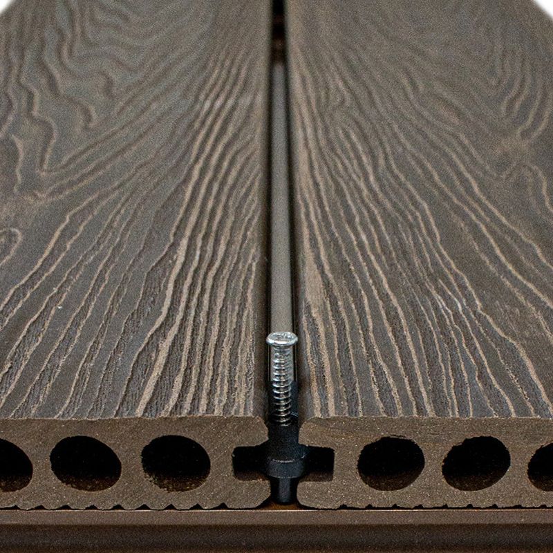 WPC Outdoor Flooring Rectangle Modern Style Waterproof Nail Flooring