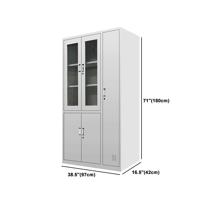 Metal Wardrobe Cabinet Contemporary Hinged Wardrobe Armoire for Bedroom