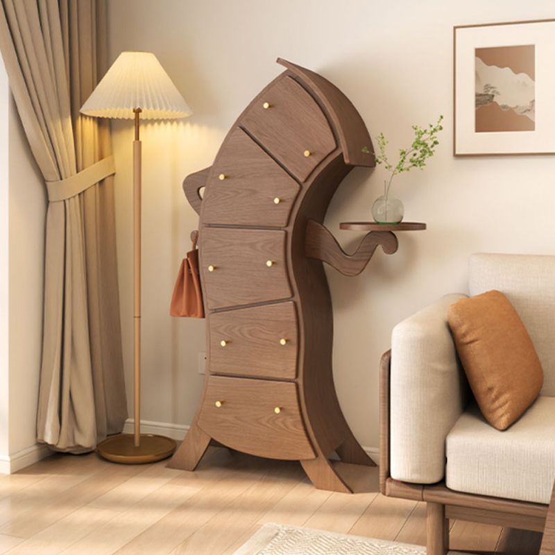 Contemporary Vertical Lingerie Chest Wood Storage Dresser for Bedroom