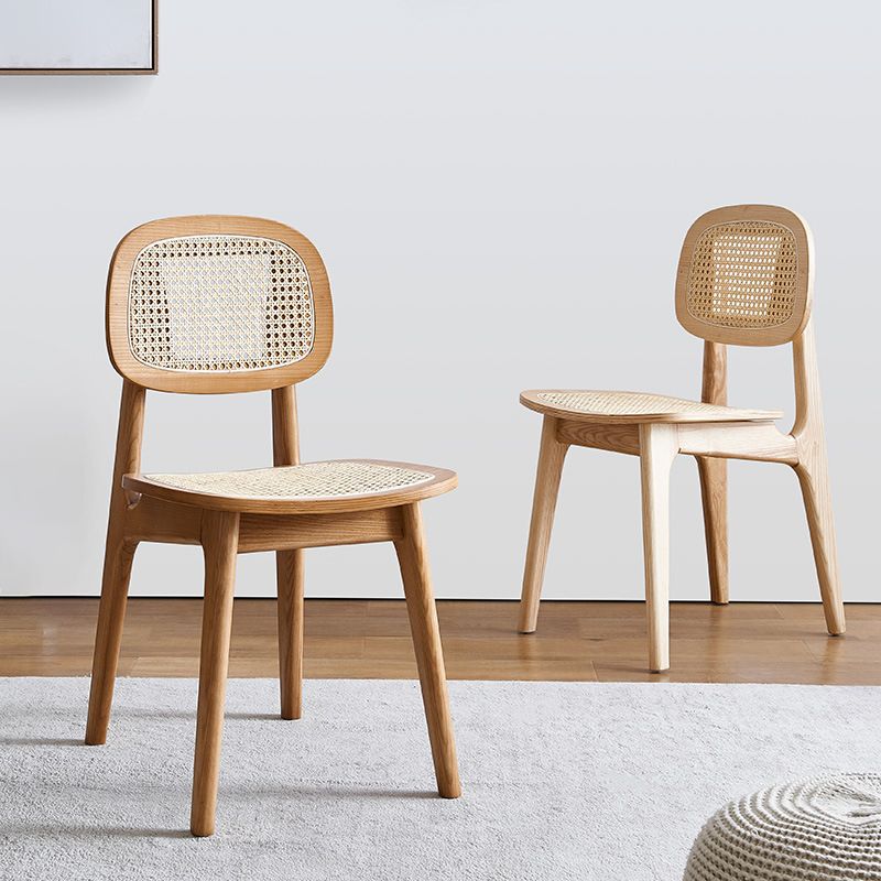 Open Back Side Chair Scandinavian Design Wood Dining Room Chairs
