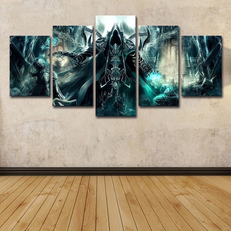 Green Dead War Wall Art Print Game Scene Kids Multi-Piece Canvas for Boys Bedroom