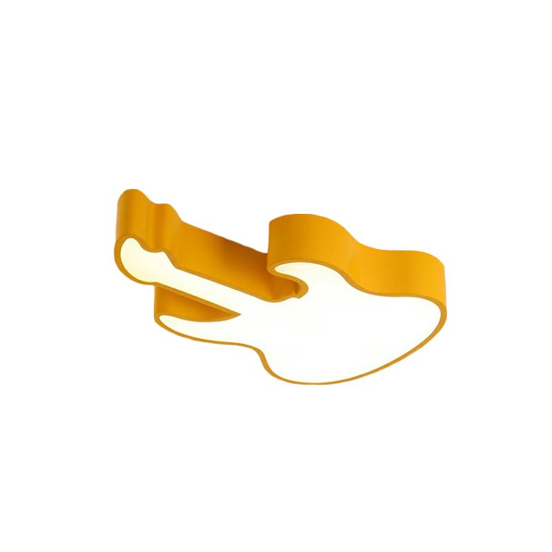 Guitare bébé chambre plafonnier acrylique enfants LED plafonnier