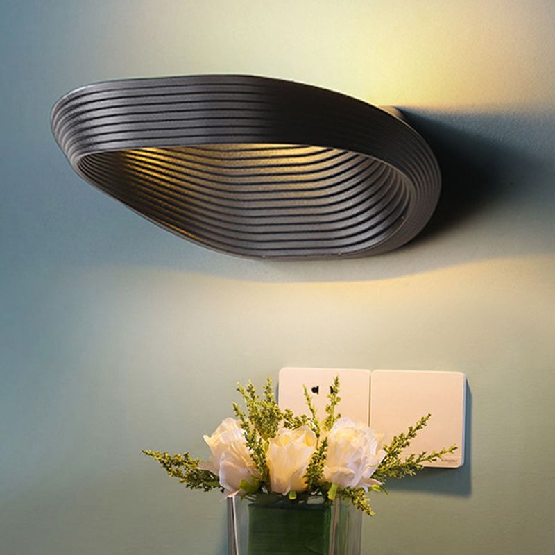 Luz de pared geométrica Splicina Minimalista 1 CABEZA CABEZA BLANCA/NEGRO LEIMINACIÓN DE MUBIERA LED DEL LED EN LA LUZ CALIENTE/BLANCA