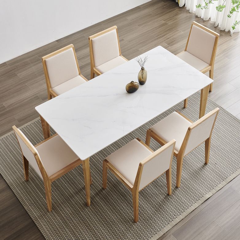 Modern 1/4/5/7 Pieces Dining Set Sintered Stone Top Dining Table Set with Chairs