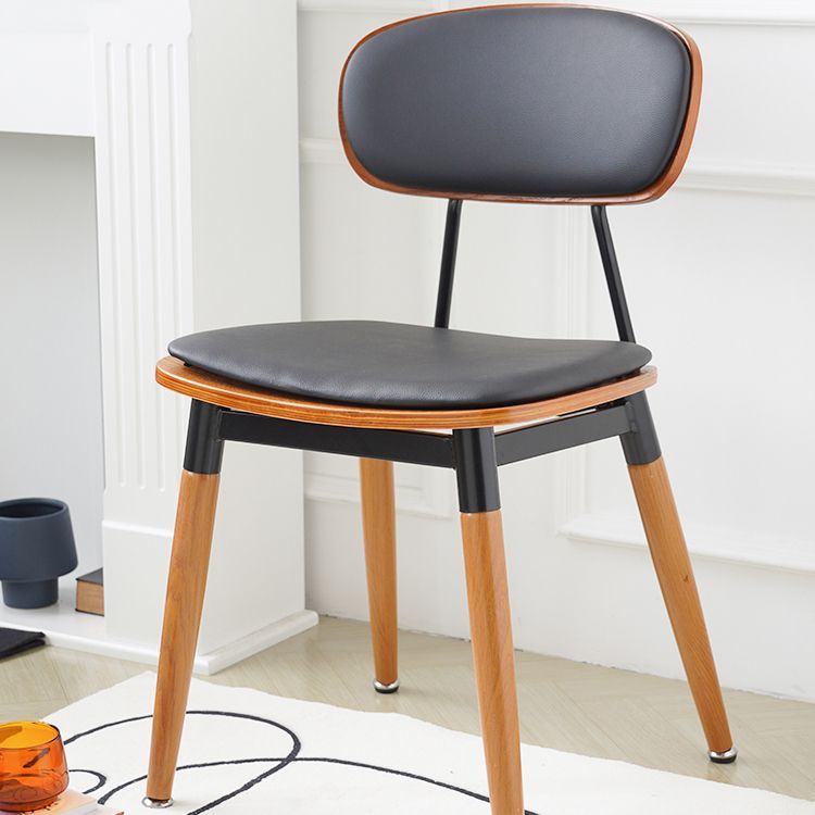 Contemporary Style Open Back Upholstered Dining Side Chair for Home