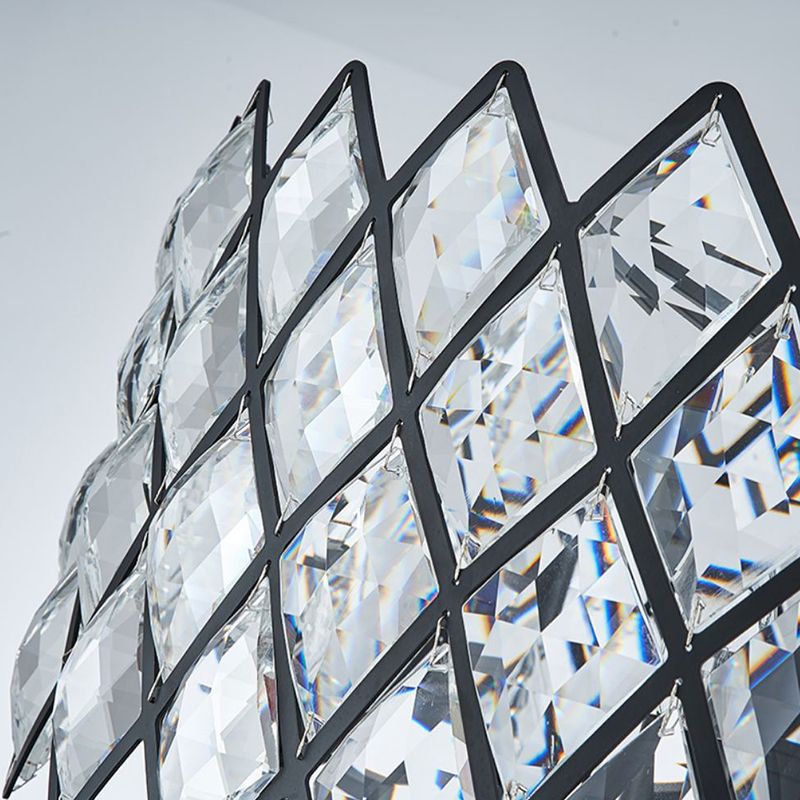 5 Lumo Light Living Lipente Pendante Postmoderno Lampadella nera con cristallo di batteria e tonalità metallica