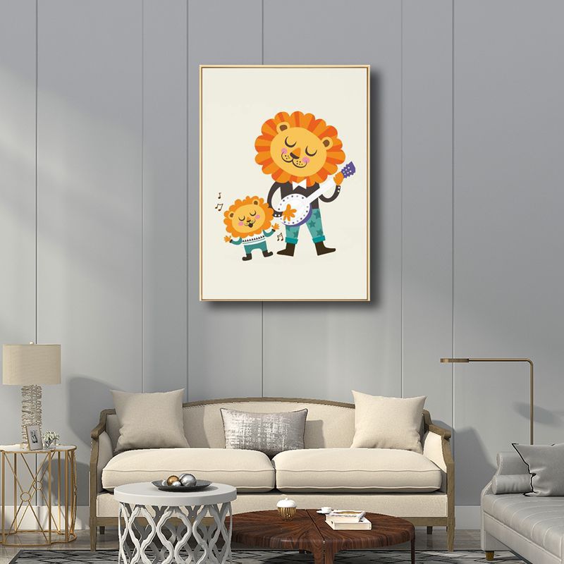 Children's Art Animals Canvas Kids Bedroom Wall Decor in Soft Color, Multiple Sizes