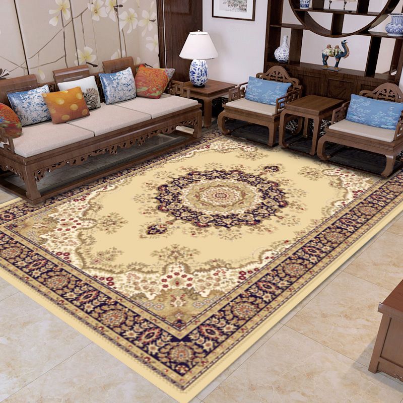 Green Luxury Rug Graphic Rug Non-Slip Backing Rug for Living Room