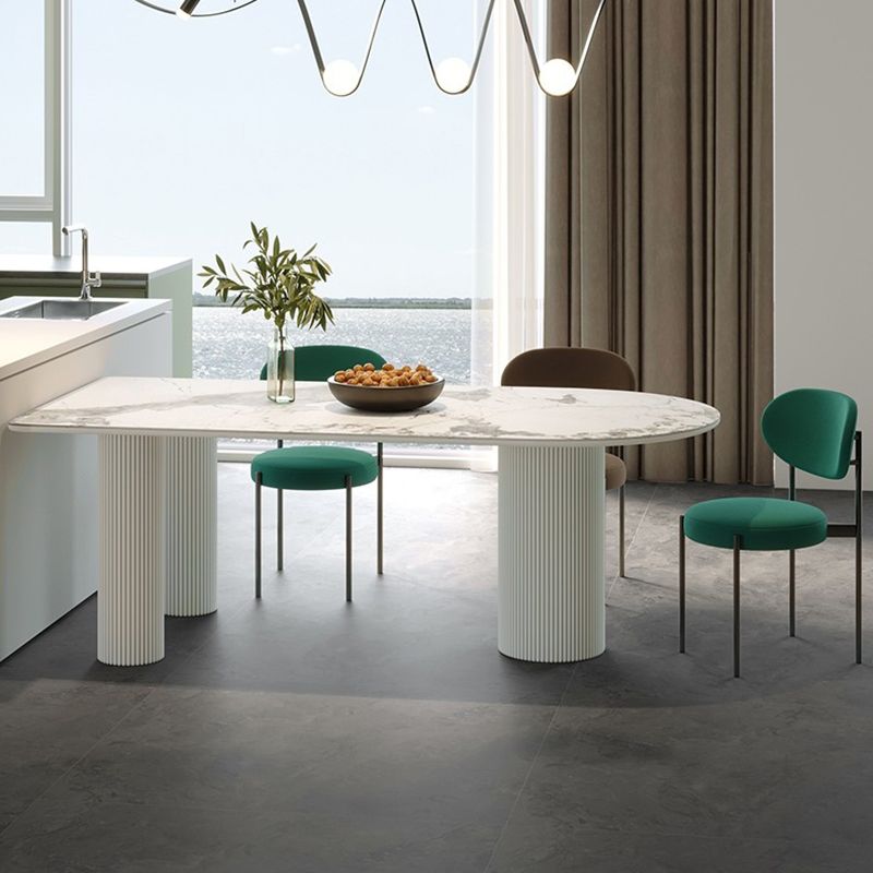 Metaal eigentijdse gratis vorm binnen tafel gesinterde stenen boventafel voor eetkamer