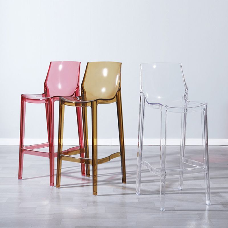 Industrial Bar Stool Acrylic Backrest Counter Stool for Living Room