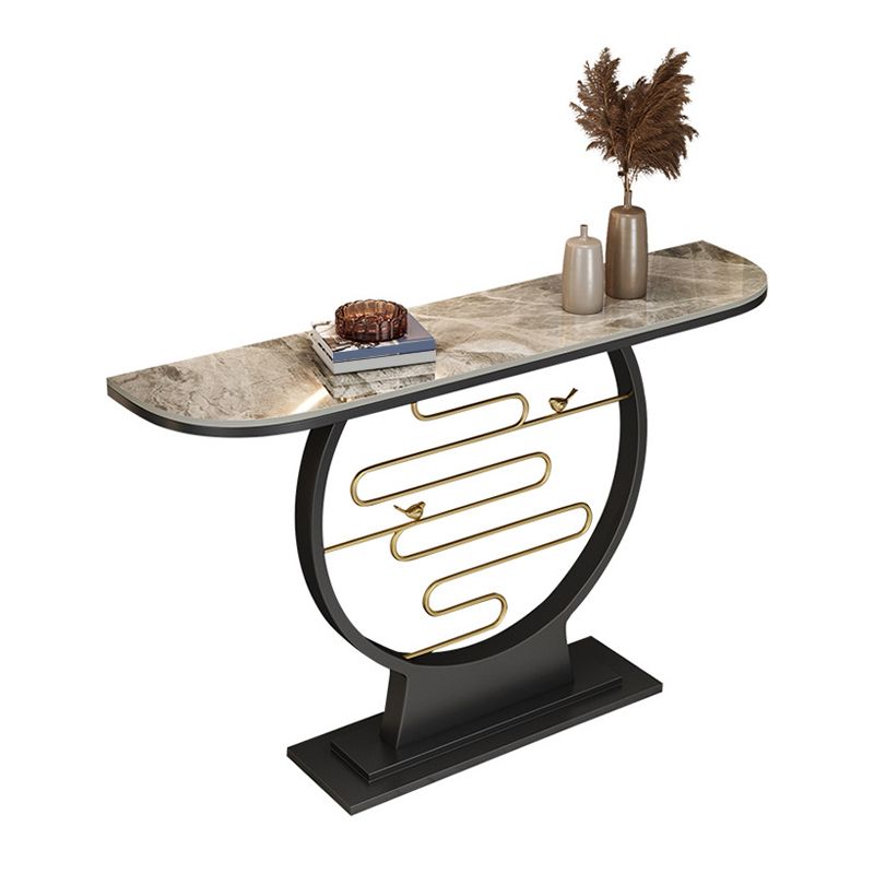 Stone Modern Console Table 31.5" Tall 1-shelf Accent Table for Hall