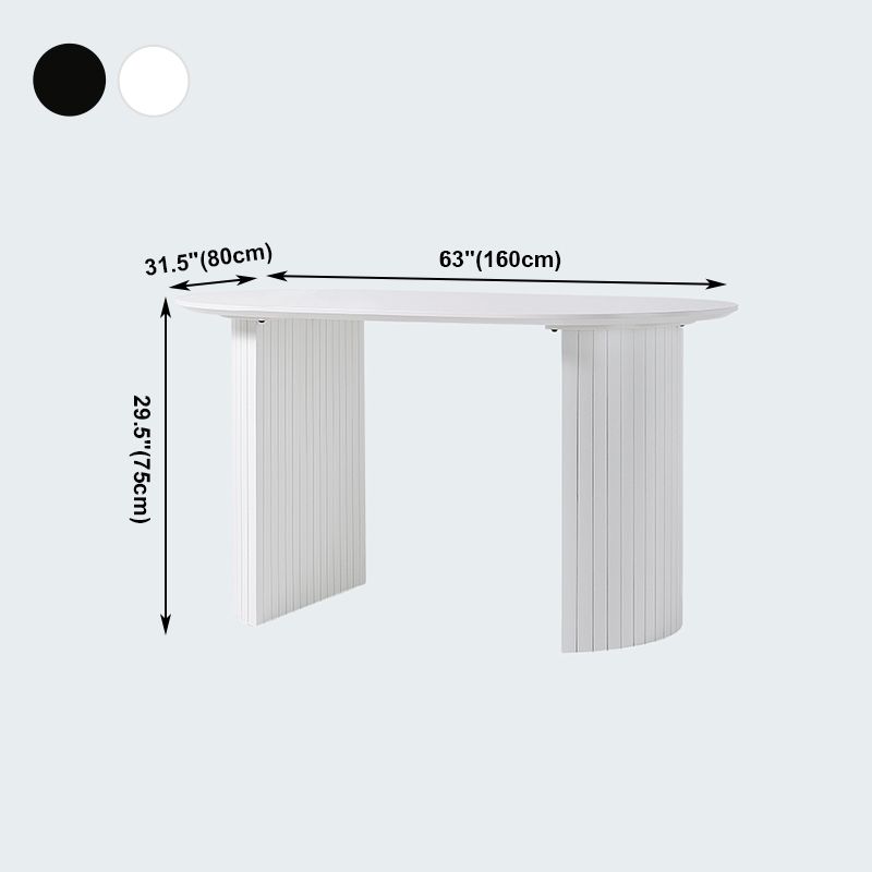 Modern Style Dining Table Double Pedestal Dining Table for Home Use