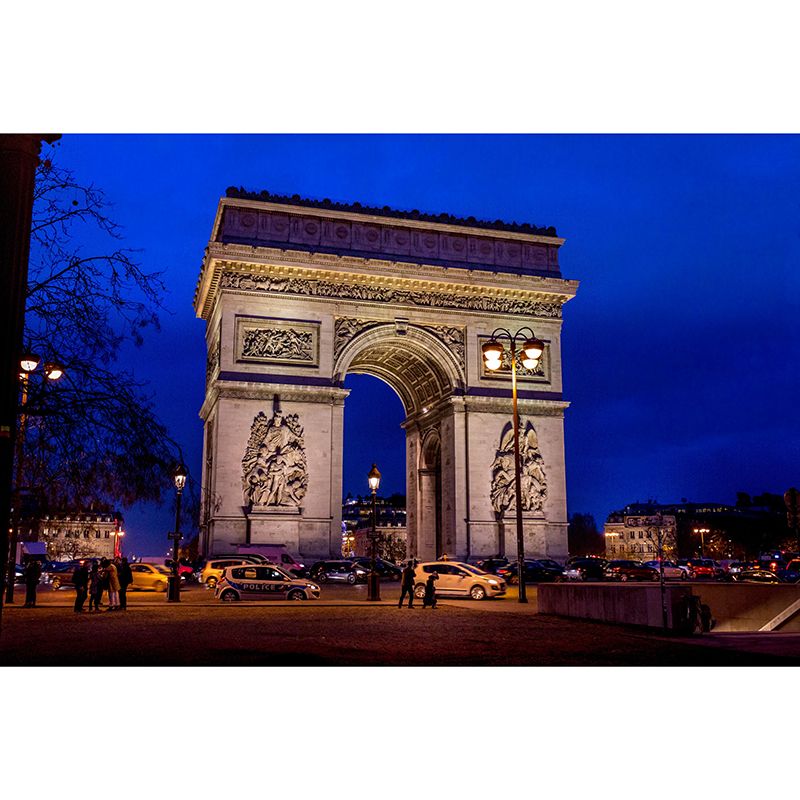 Triumphal Arch Construction Mural Wallpaper Contemporary Photography Style Bedrom Mural