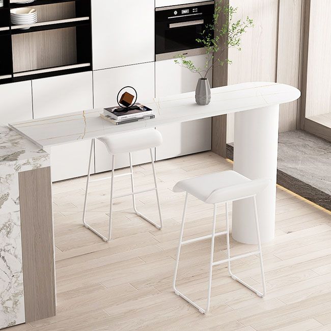 Modern Style 1/2/5 Pieces Sintered Stone Pub Table Set Fixed Table Counter Table