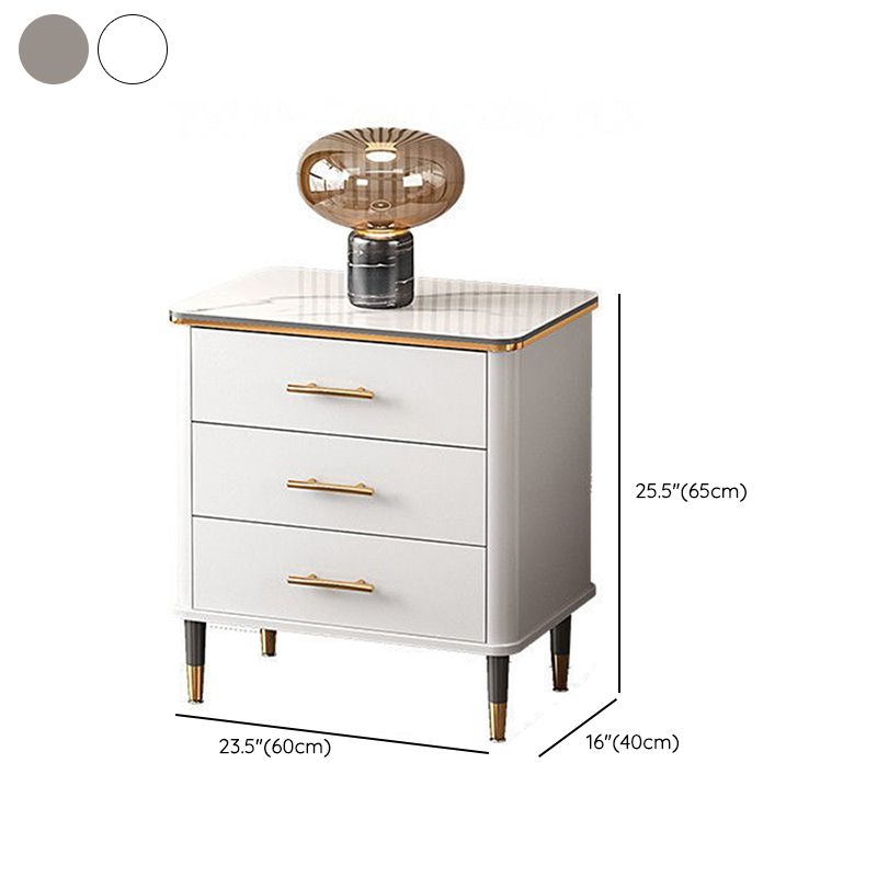 Contemporary Glam Storage Chest Marble Storage Chest Dresser for Home