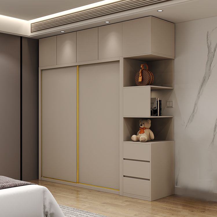 Contemporary Wardrobe Armoire Engineered Wood Wardrobe Cabinet