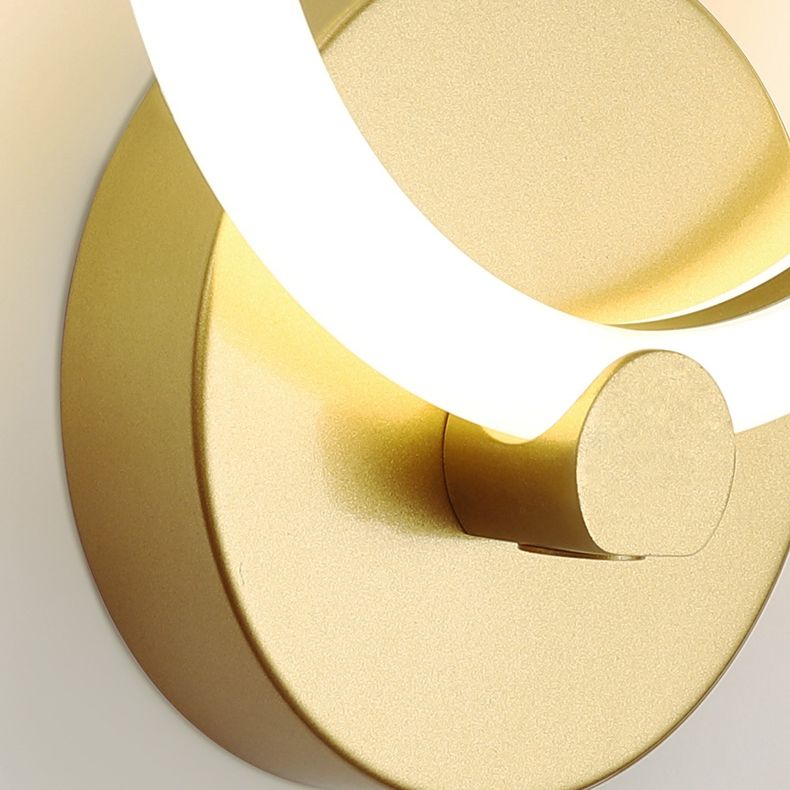 Gold Led Wall Sconce Lighting Modern Style Acrylic Ultra-thin Wall Light for Bedroom Living Room