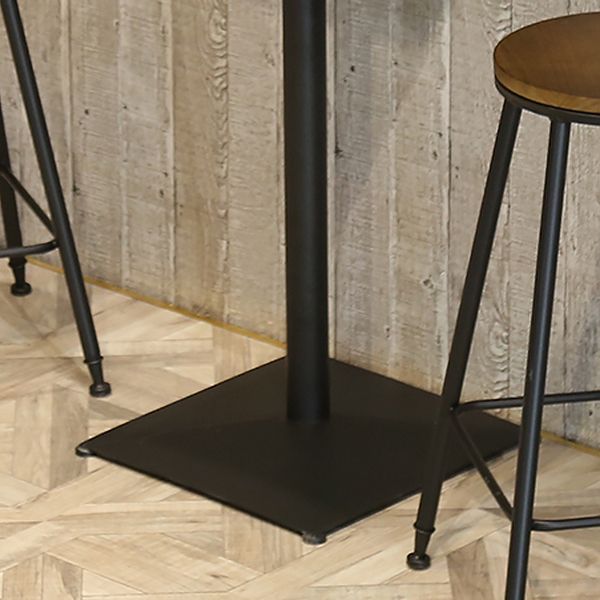 Modern Solid Wood Table and Stool Set 1/3/4/5 Pieces Black Base Pub Set for Shop