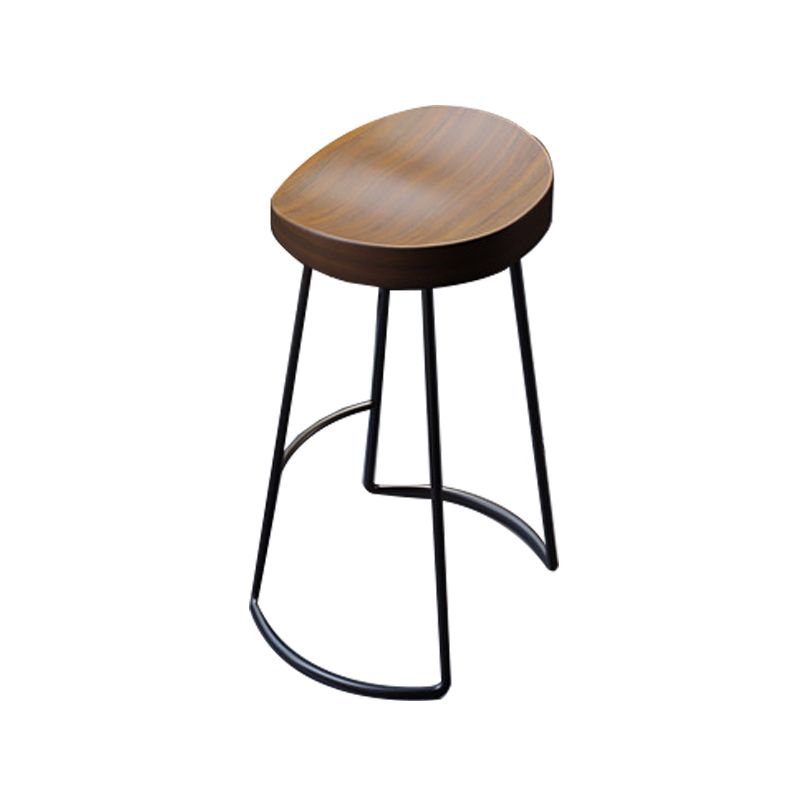 Solid Wood Dining Stools Contemporary Bar Stools with Footrest