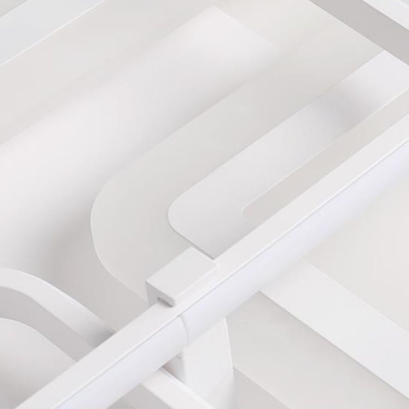 Acrylic Square Semi Flush Simple LED White Close to Ceiling Lighting Fixture in Warm/White Light