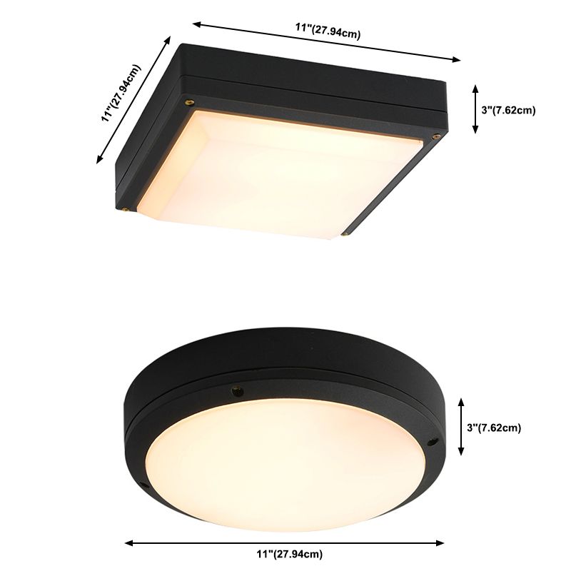 Luz LED de montaje empotrado, moderna, sencilla, resistente al agua, para balcón interior